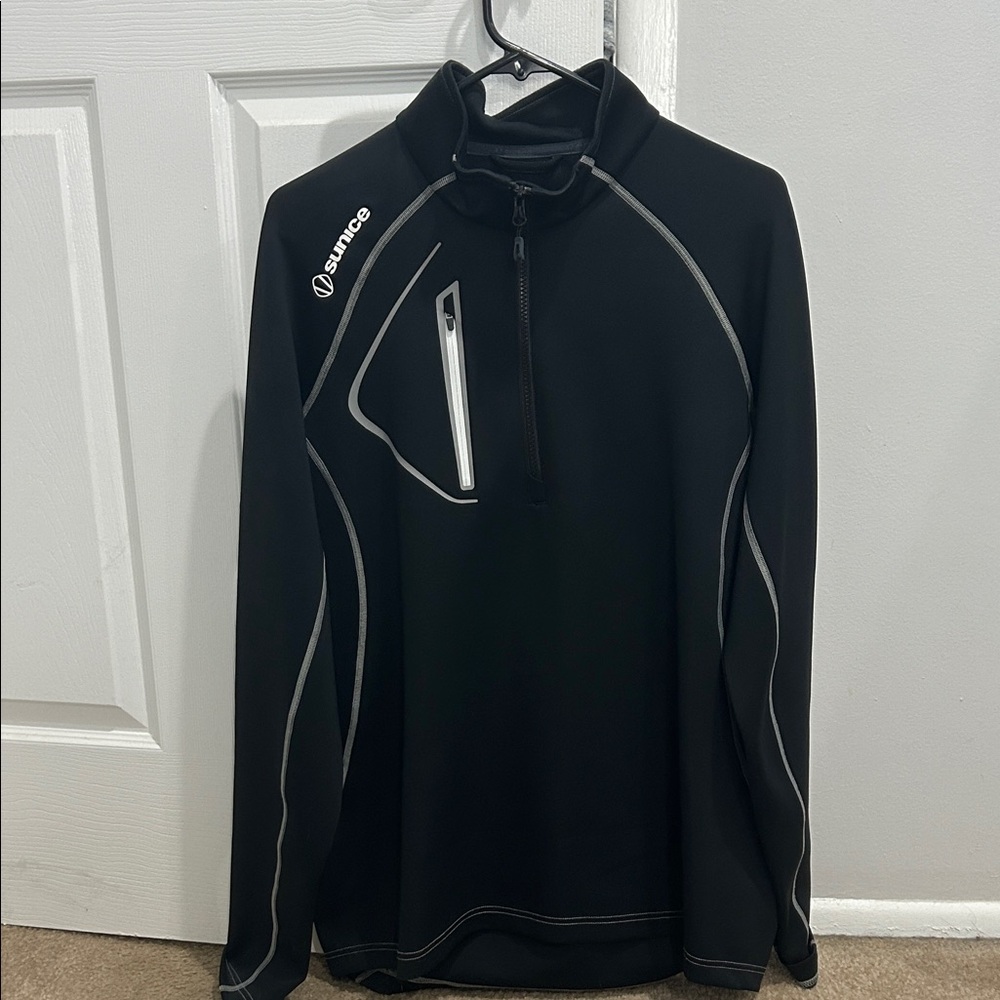 Sunice Black Men's Rash Guard with Gray Accents